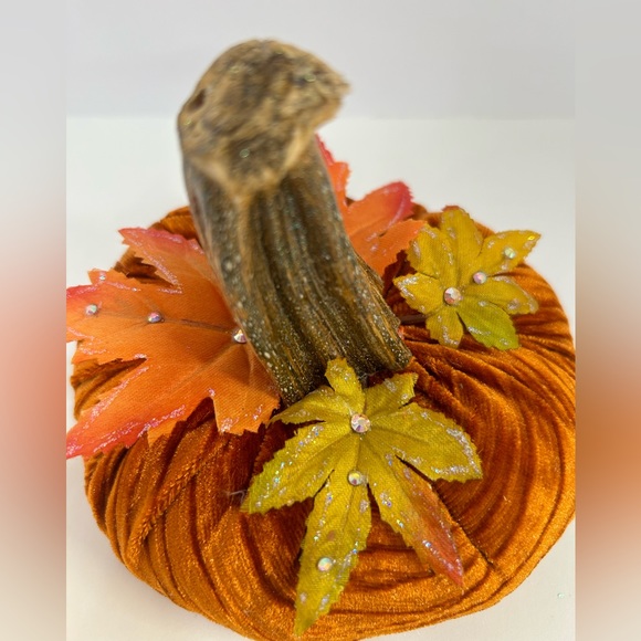 “Splendor” Velvet Pumpkin Home Decor - Picture 2 of 5